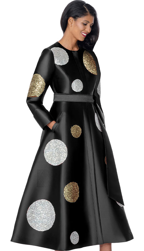 Nubiano 1001041-BLK Church Dress