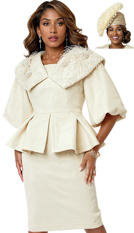 Donna Vinci 12245-H Ladies Church Suit-Hat