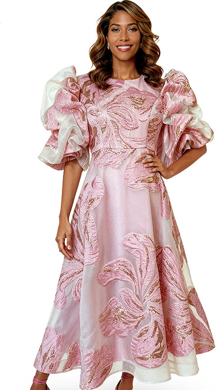 Donna Vinci 12266-PNK Ladies Church Dress