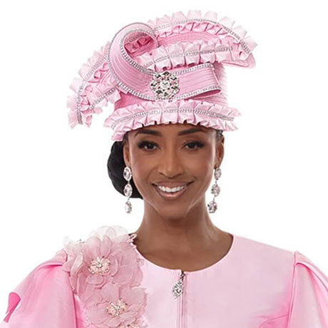 Lisa Rene H3385-PNK-QS Church Hat