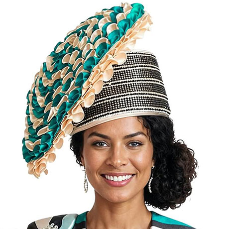 Donna Vinci H12255-TAN-QS Church Hat