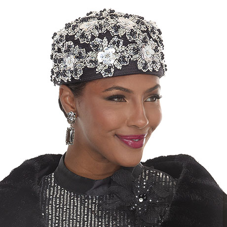 Donna Vinci H12285-BLK-IH Church Hat