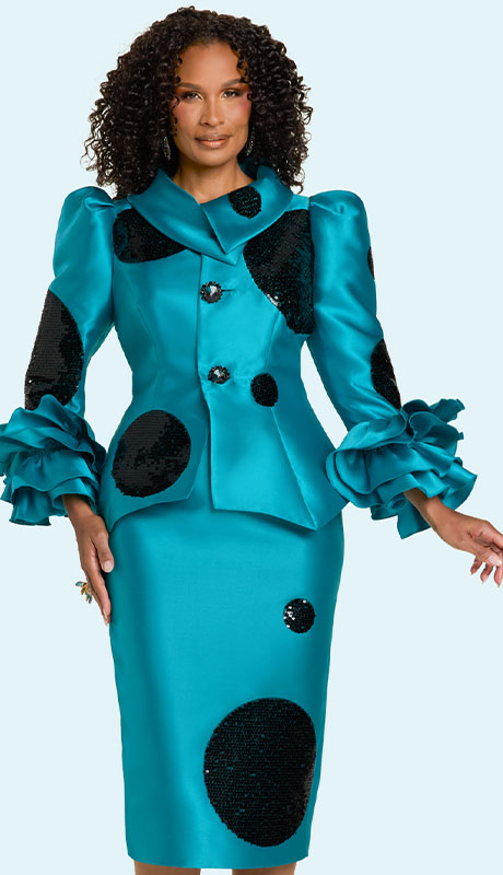 Donna Vinci 12205-DGN Womans Church Suit