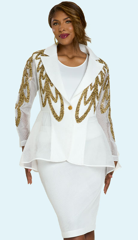 Donna Vinci 5865-WWG Womens Church Suit