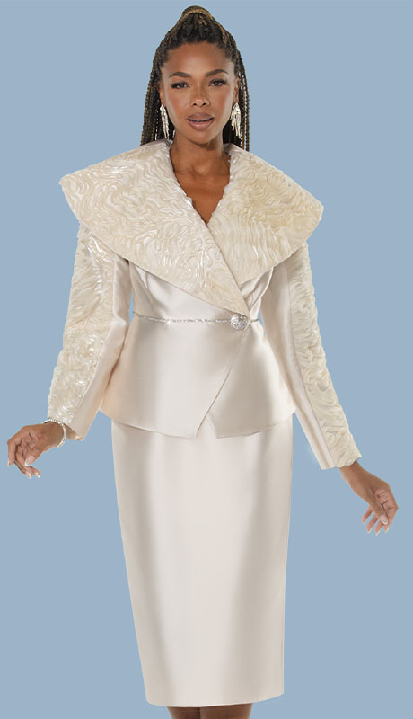 Donna Vinci 12230-CHM Womens Church Suit