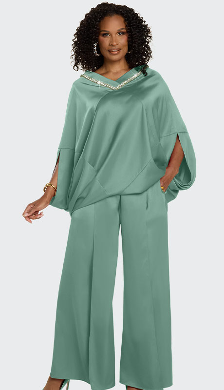 Donna Vinci 12244-SGE Ladies Pant Suit
