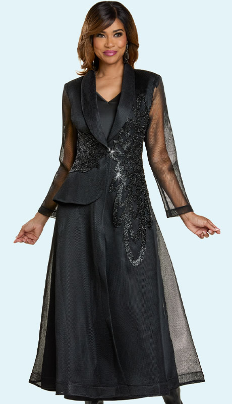 Donna Vinci 5868-BLK Womans Church Dress