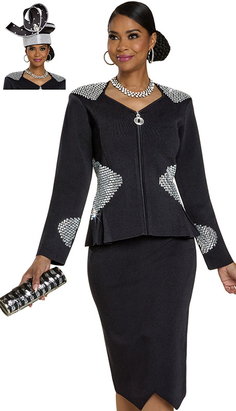 Donna Vinci Knit 13453-BWS Womens Church Suit