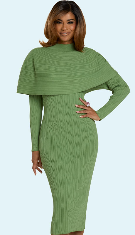 Donna Vinci Knit 13444-SGE-IH Womens Church Dress