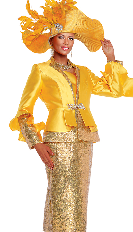 Elite Champagne 6264-QO Church Suit