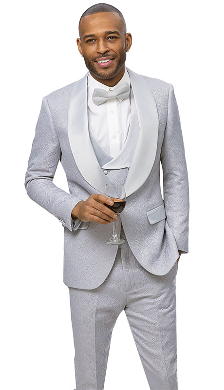 EJ Samuel JP138-SLV Mens Suit