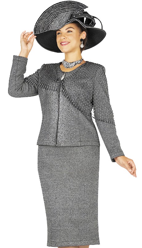 Elite Champagne 5682 ( 2pc Ladies Church Suit With Jacket And Skirt )-Hat