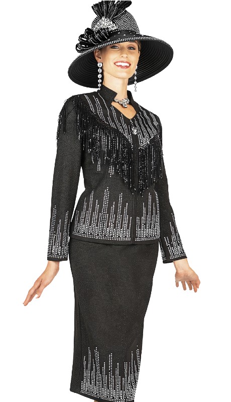 Elite Champagne 5686 ( 2pc Ladies Church Suit With Beautiful Jacket And Skirt )-Hat