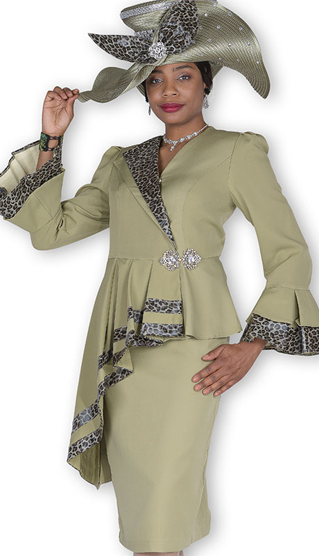Elite Champagne 6154-OLV Church Suit for Women