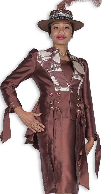 Elite Champagne 6171-BRN Church Suit