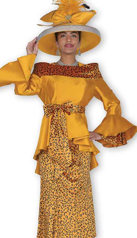 Elite Champagne 6167-GLD Church Suit