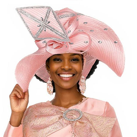 Champagne Italy H6206-PNK-QS Church Hat
