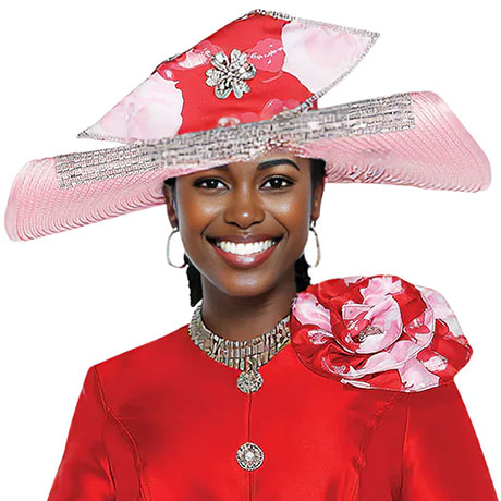 Champagne Italy H6061-RED-QS Church Hat