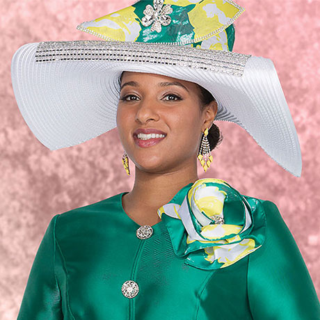 Champagne Italy H6061-GRN-QS Church Hat