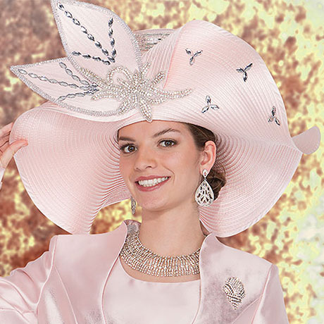 Champagne Italy H6055-PNK-QS Church Hat