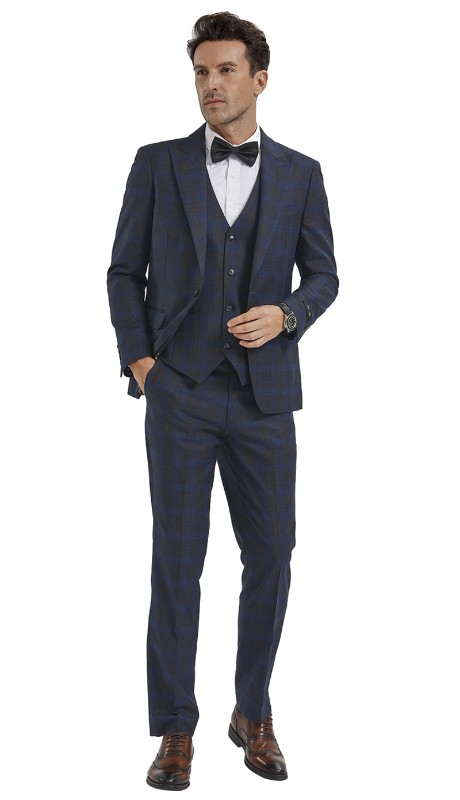 Tazzio Mens Suit M353SK-01-BLUE 