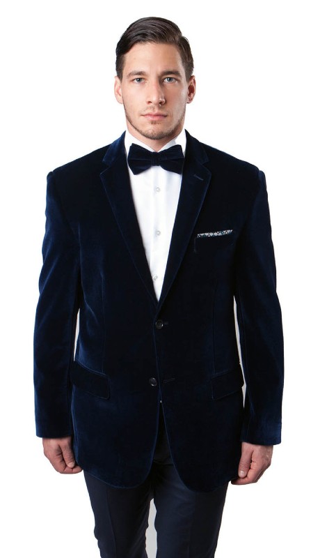 Tazzio Mens Sports Coat MJ111-02A-NAVY