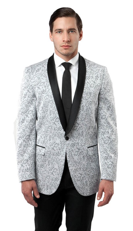 Tazzio Mens Sports Coat MJ124S-SIL