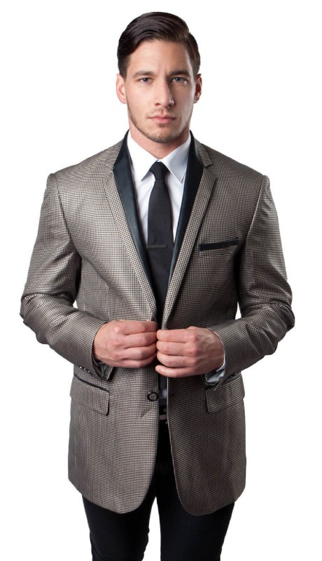 Tazzio Mens Sports Coat MJ139-04-TAN