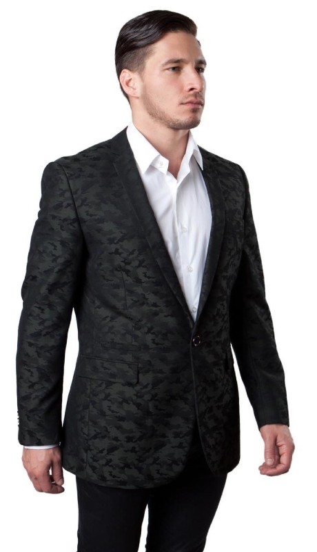 Tazzio Mens Sports Coat MJ153S-03-GREEN