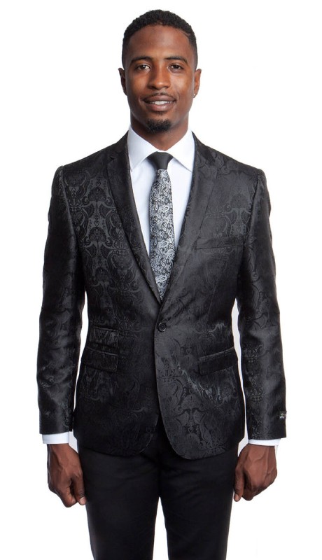 Empire Mens Sports Coat MJ181S-BLK