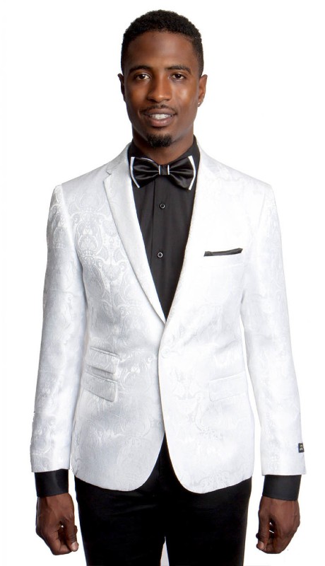 Empire Mens Sports Coat MJ181S-WHT