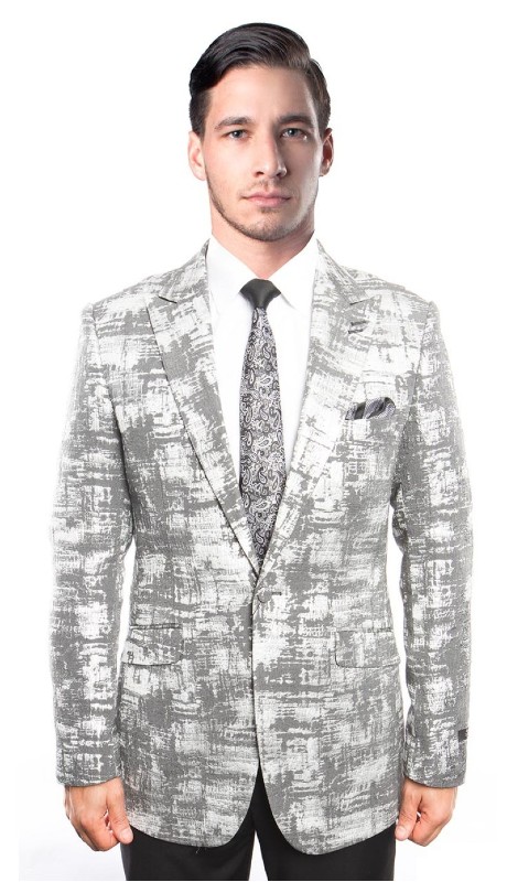  Empire Mens Sports Coat MJ211-GRY-SIL