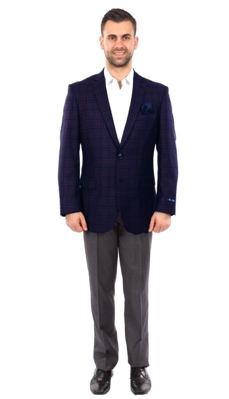 Empire Mens Sport Coat MJ243-01-PUR-BURG