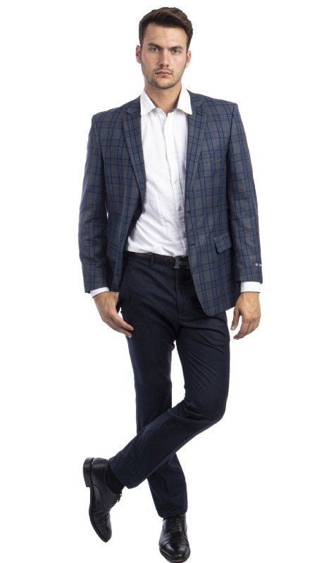  Empire Mens Sports Coat MJ297-02- BLUE