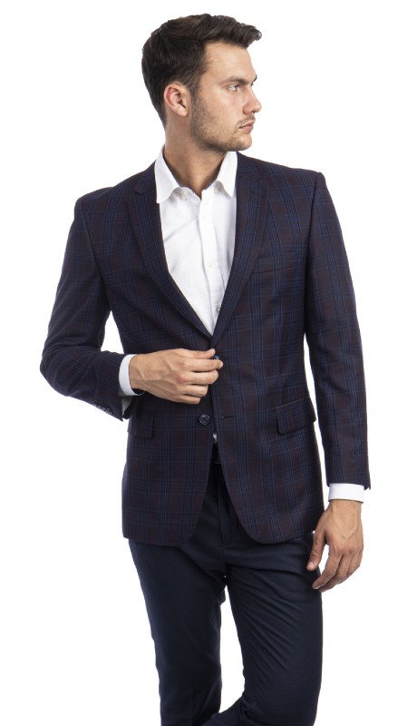 Empire Mens Sports Coat MJ297-03-PURPLE