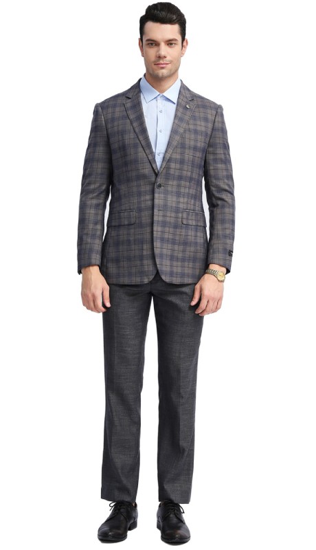 Empire Mens Sports Coat MJ309S-03-GREY-BLUE PAID