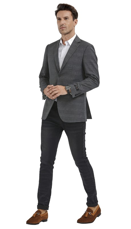  Empire Mens Sports Coat MJ354S-03-DARK GREY
