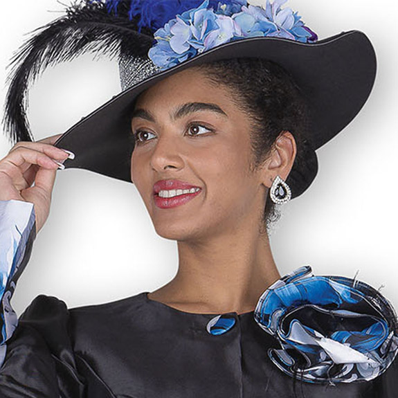 Champagne Italy H6115-BLK-QS Church Hat