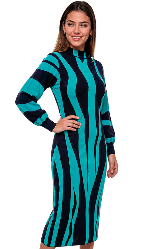 Donna Vinci Knit 13481-HTG Womens Church Dress