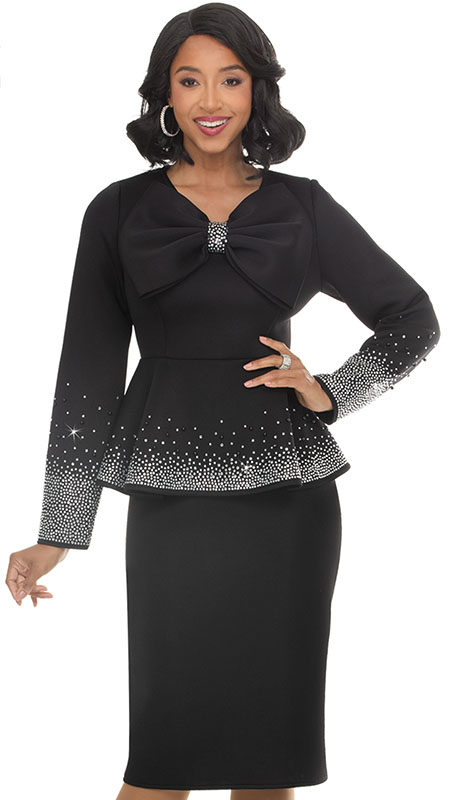 Lisa Rene 3397-BLK Ladies Church Suit