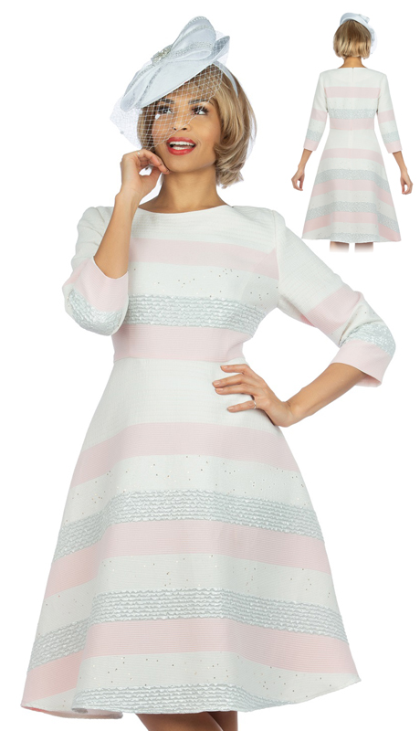 Giovanna D1526-PM ( 1pc  Brocade Sequinned Textured A-line Dress )-Hat