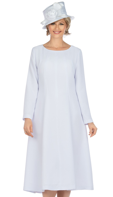 Giovanna D1451-WHT-CO ( 1pc Silk Look Women Dress For Church )