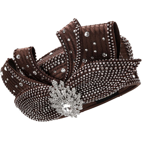 Giovanna HR22104-BLK Church Hat