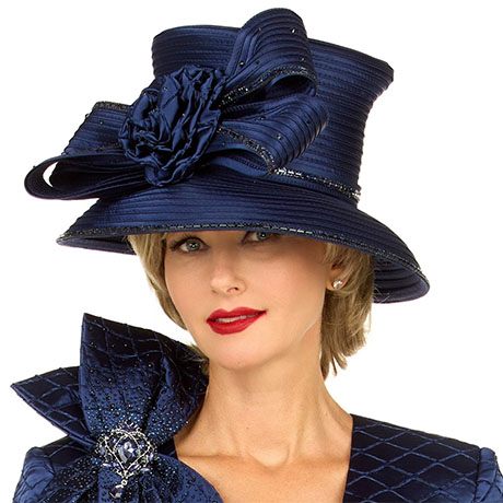 Giovanna HG1319-NVY Church Hat