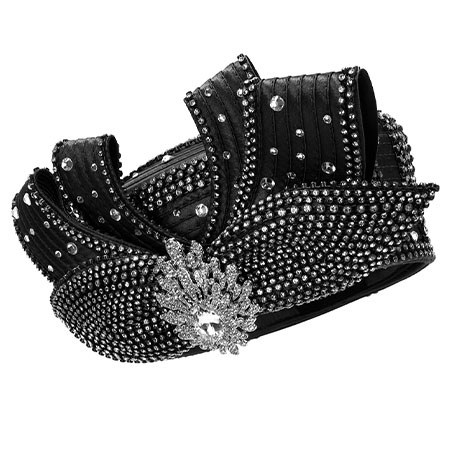 Giovanna HR22104-BLK Church Hat