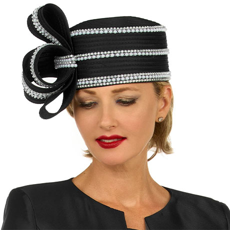 Giovanna H0977-80-BLK Church Hat