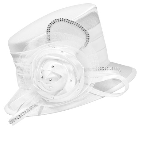 Giovanna HM974-WHT Church Hat