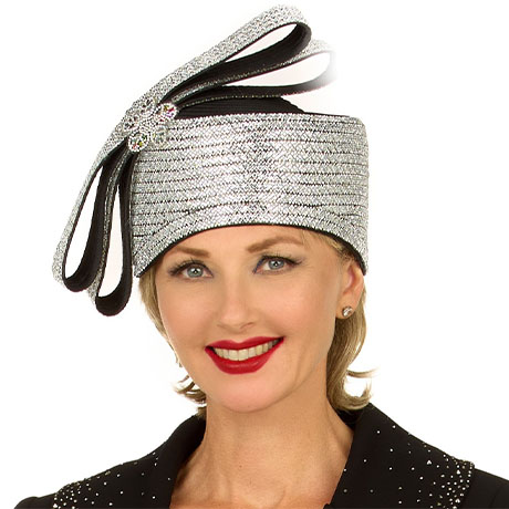 Giovanna HR1081-BLK Church Hat