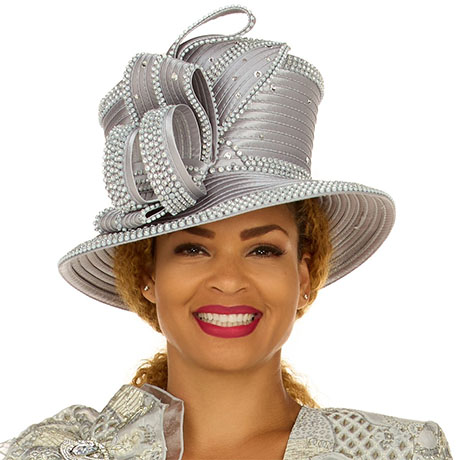 Giovanna HR22131-SLV Church Hat