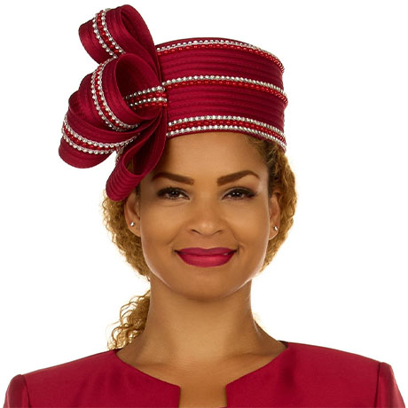 Giovanna H0977-80-BRG Church Hat
